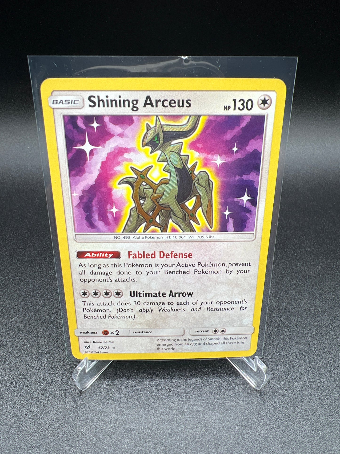 POKEMON CARD SHINING ARCEUS 57/73 HOLO SLASHING LEGENDS- NM