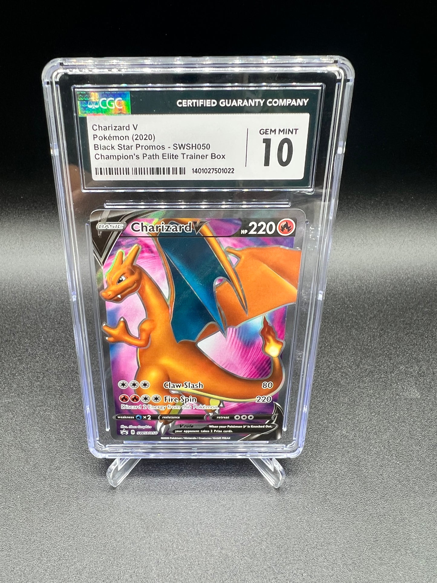 POKEMON CARD CHARIZARD V BLACK STAR PROMO CGC 10 (NOT PSA)