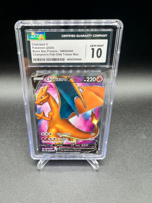 POKEMON CARD CHARIZARD V BLACK STAR PROMO CGC 10 (NOT PSA)