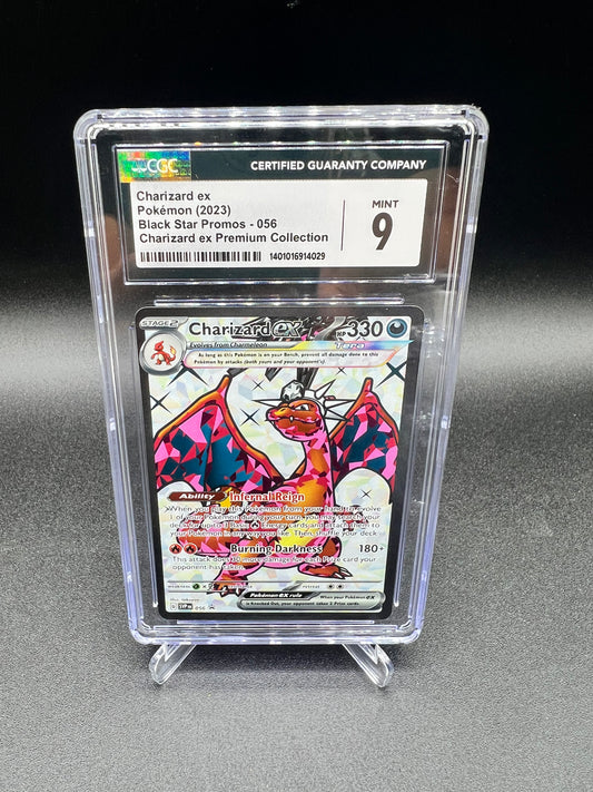 POKEMON CARD CHARIZARD EX BLACK STAR PROMO 056 CGC 9 (NOT PSA )