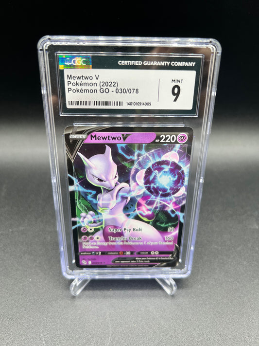 POKEMON CARD MEWTWO V POKEMON GO 030/078 CGC 9 (NOT PSA)