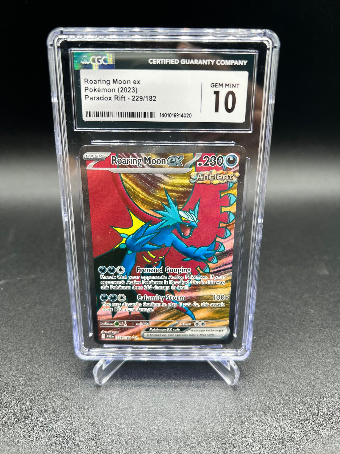 POKEMON CARD ROARING MOON EX 229/182 CGC 10 (NOT PSA)