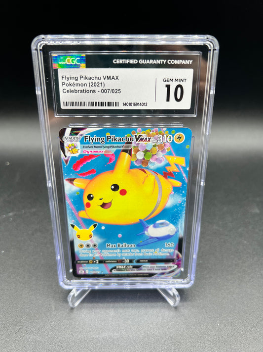 POKEMON CARD FLYING PIKACHU VMAX CELEBRATIONS 007 / 025 CGC 10 (NOT PSA)