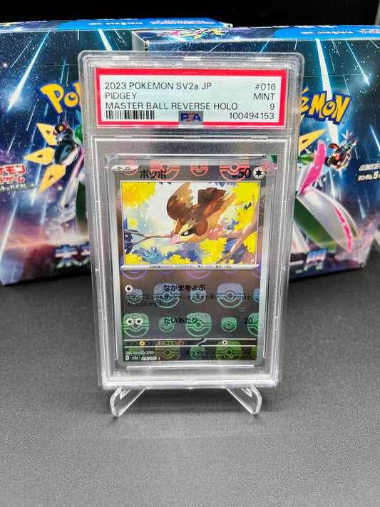 POKEMON CARD PIDGEY MASTER BALL REVERSE HOLO JP PSA 9